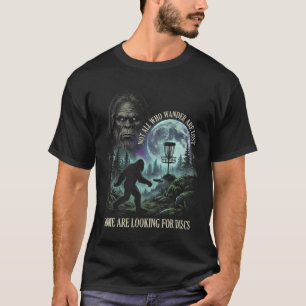 Funny Golfing Bigfoot Disc Golf Player 90s Graphic T-Shirt