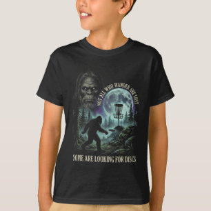 Funny Golfing Bigfoot Disc Golf Player 90s Graphic T-Shirt