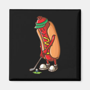 Funny Golfing Hot Dog Golf Gifts Shirts For Men Bo Magnet