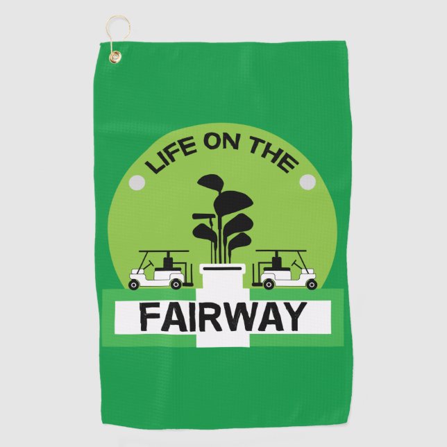 Funny Golfing Pros Golfing Fanatics Sports Golf Towel (Front)