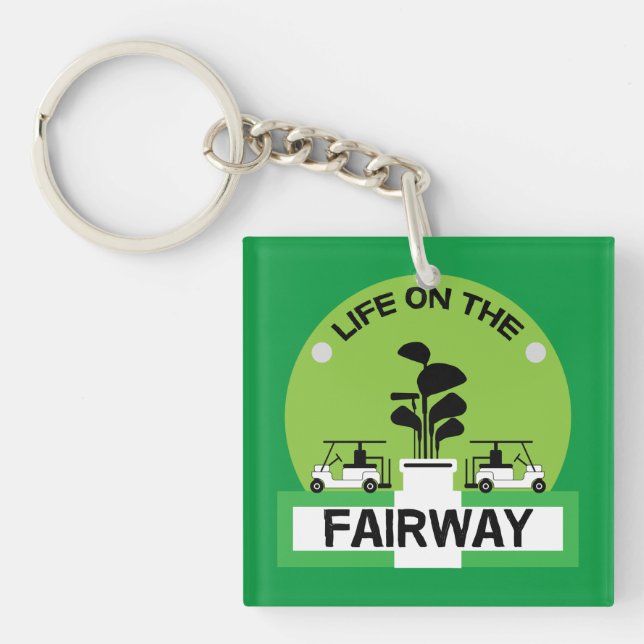 Funny Golfing Pros Golfing Fanatics Sports Keychain (Front)
