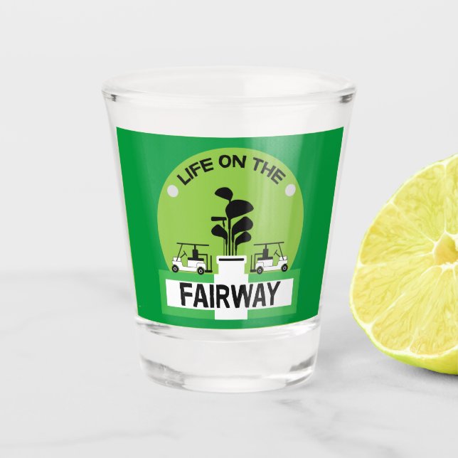 Funny Golfing Pros Golfing Fanatics Sports Shot Glass (Front)