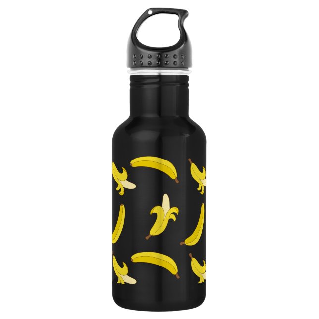 Funny Gone Bananas illustrated pattern 532 Ml Water Bottle (Front)
