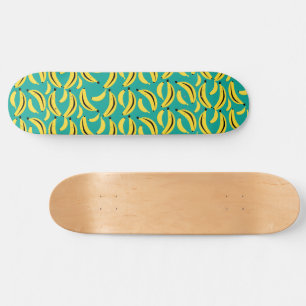 Funny Gone Bananas illustrated pattern Skateboard