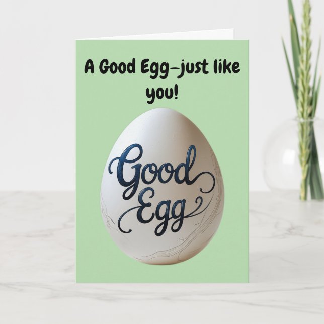 Funny Good Egg Appreciation – Thank You Gift Card (Front)