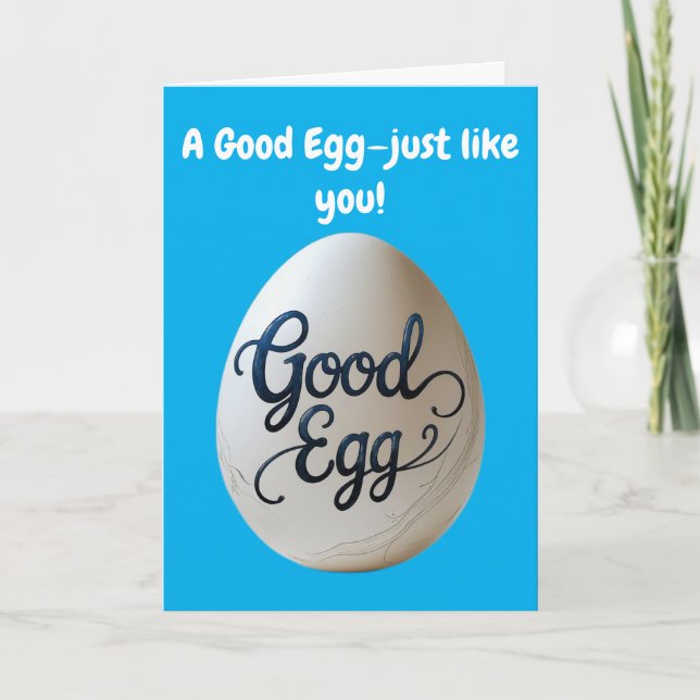 Funny Good Egg Appreciation – Thank You Gift Card (Front)