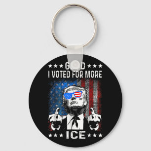 Funny Good I Voted For More Ice Patriotic Keychain