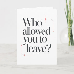 Funny Good Luck Coworker Leaving Quote Card