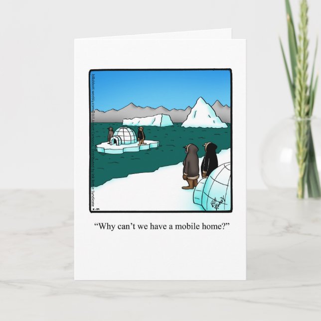 Funny Good Trip "Mobile Home" Humour Greeting Card (Front)
