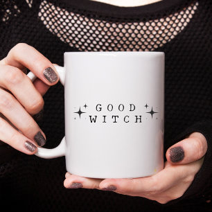 Funny Good Witch Modern Halloween Two-Tone Coffee Mug