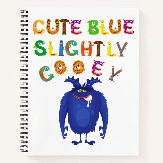 Funny Gooey Monster Notebook (Front)