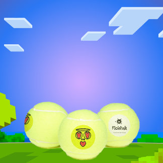Funny Goofy Face Tennis Balls