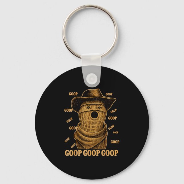 Funny Goop Goop Goop The Burnt Peanut Goop Bungula Keychain (Front)
