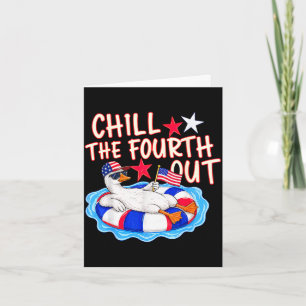 Funny goose american flag 4th of july chill the card