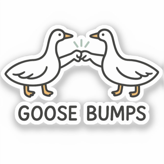 Funny Goose Bumps Cartoon | Fist Bump Geese Animal (Front)