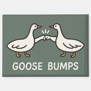 Funny Goose Bumps Cartoon Fist Bump Geese Animal Magnet