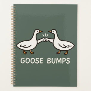 Funny Goose Bumps Cartoon   Fist Bump Geese Animal Planner