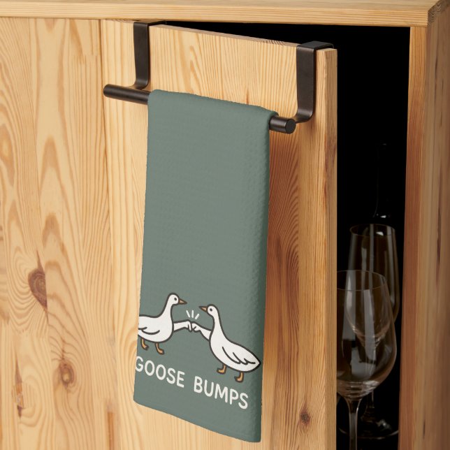 Funny Goose Bumps Cartoon  Kitchen Towel (Thirds Fold)