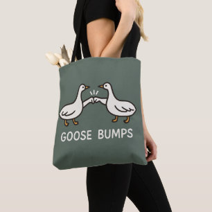 Funny Goose Bumps Cartoon Tote Bag