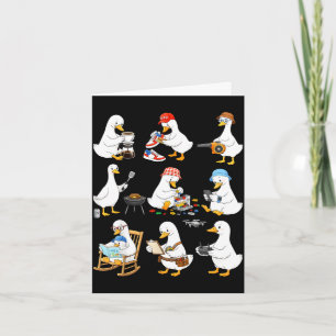 Funny goose dad life father's day grilling card