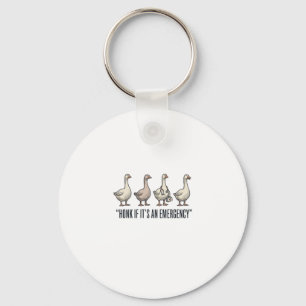 Funny Goose Emergency Honk Vintage Shirt Design_1 Keychain