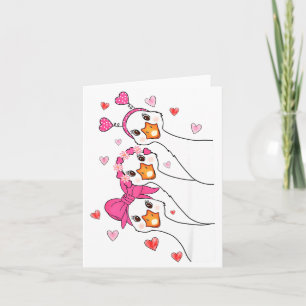 Funny Goose Happy Valentine Goose Cute Heart Lover Card