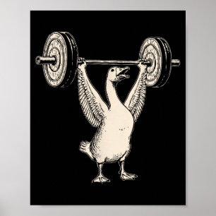 Funny Goose Muscle Mommy Gym Pump Cover Weights Fi Poster
