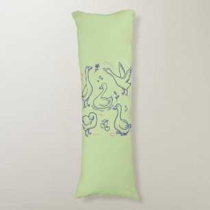 Funny Goose Pattern Body Pillow