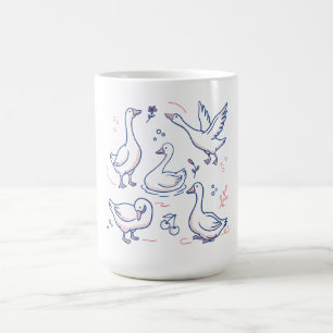 Funny Goose Pattern Coffee Mug