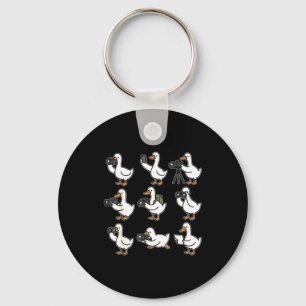 Funny Goose Photographer Photography Camera Photo  Keychain