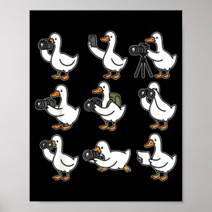 Funny Goose Photographer Photography Camera Photo Poster
