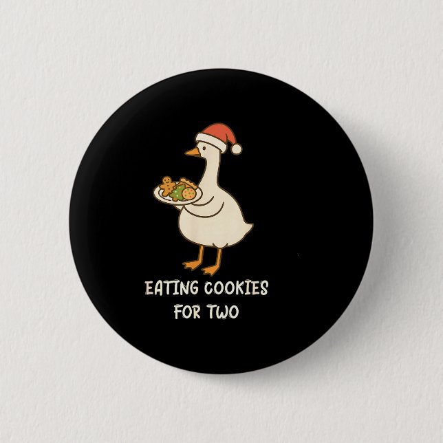 Funny Goose Pregnancy Pregnant Announcement To Hus 2 Inch Round Button (Front)