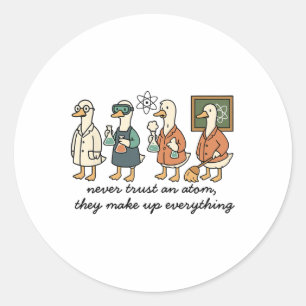 Funny Goose Science Chemistry Teacher Stem And Lab Classic Round Sticker