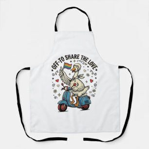 Funny Goose Scooter Love Vintage Shirt Design_1 Apron
