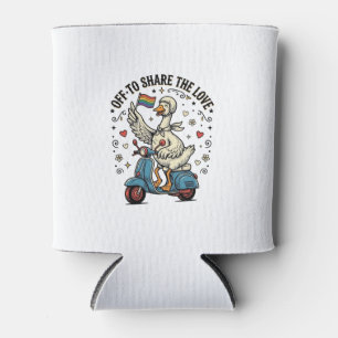 Funny Goose Scooter Love Vintage Shirt Design_1 Can Cooler