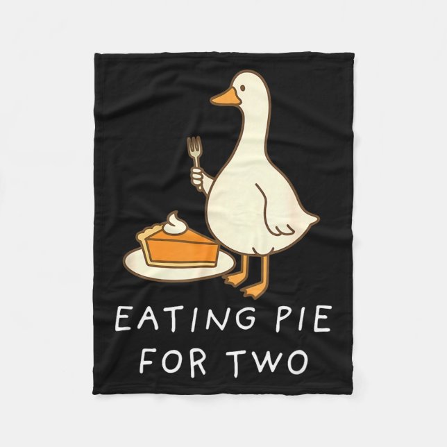 Funny Goose Thanksgiving Couples Pregnancy Announc Fleece Blanket (Front)
