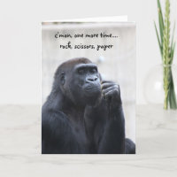 Funny Gorilla Birthday, rock scissors paper
