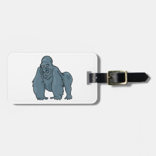 Funny Gorilla Cool Blue Ape Animal Design  Luggage Tag