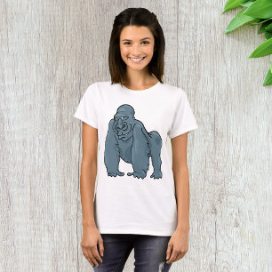 Funny Gorilla Cool Blue Ape Animal Design  T-Shirt