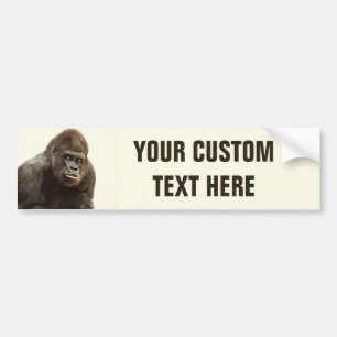 Funny Gorilla custom bumpersticker Bumper Sticker
