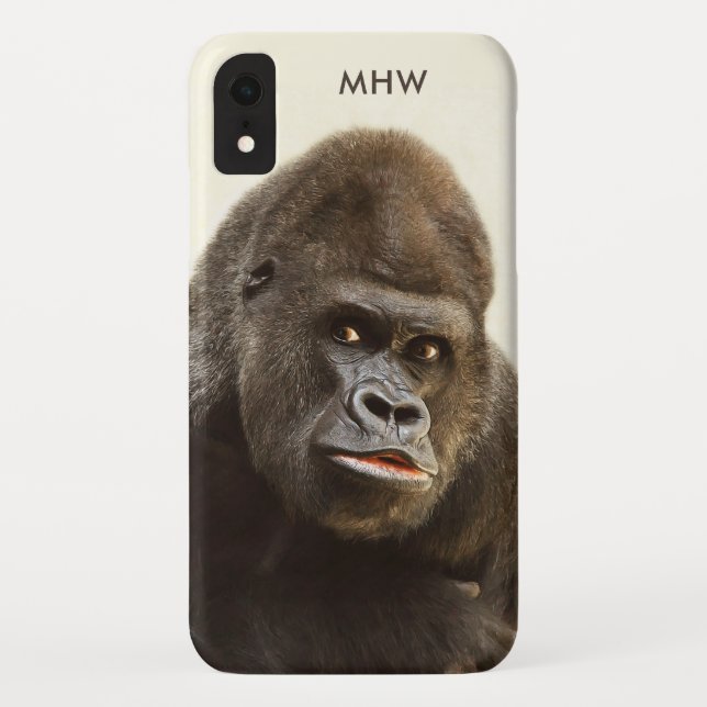 Funny Gorilla custom monogram phone cases (Back)