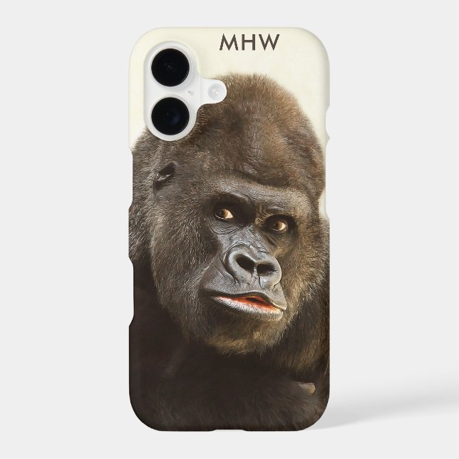 Funny Gorilla custom monogram phone cases (Back)