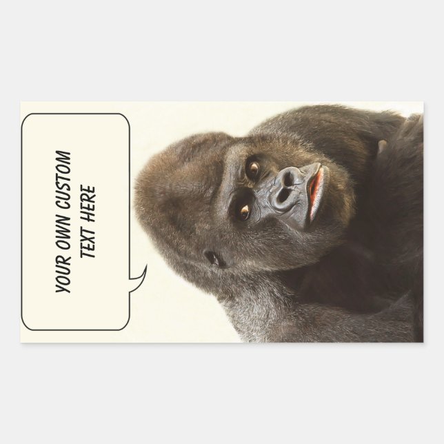 Funny Gorilla custom stickers (Front)