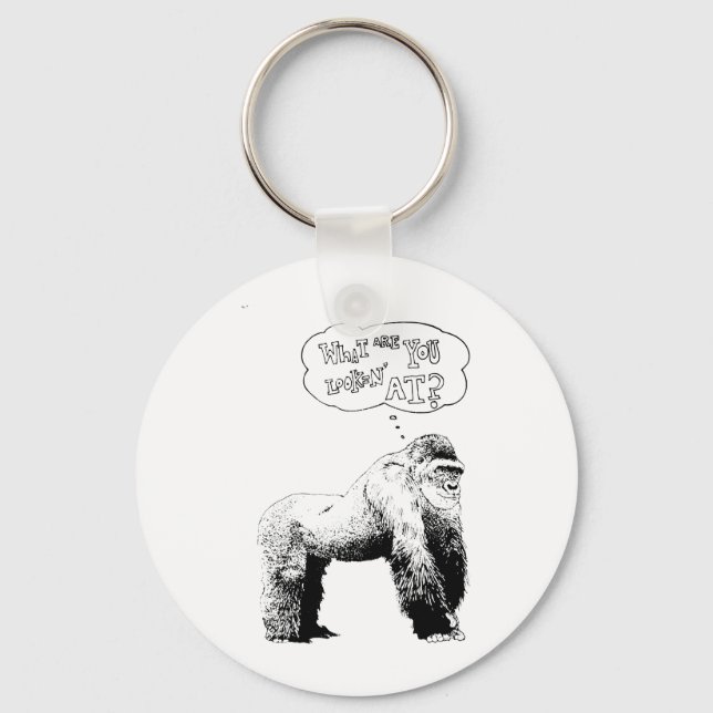 Funny Gorilla Keychain (Front)