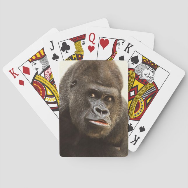 Funny Gorilla playing cards (Back)