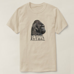 Funny Gorilla Spirit Animal Ape Humour Silver back T-Shirt