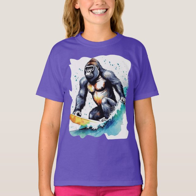 Funny gorilla surf T-Shirt (Devant)