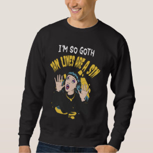 Funny Gothic and Dark Occult Goth Art Emo Satanic  Sweatshirt
