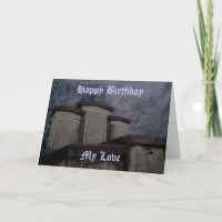Funny Gothic cemetery Birthday