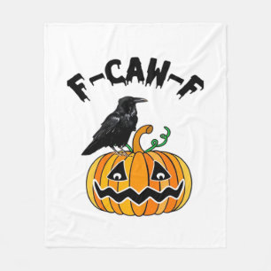 Funny Gothic Crow Humor F-Caw-F Essential Fleece Blanket